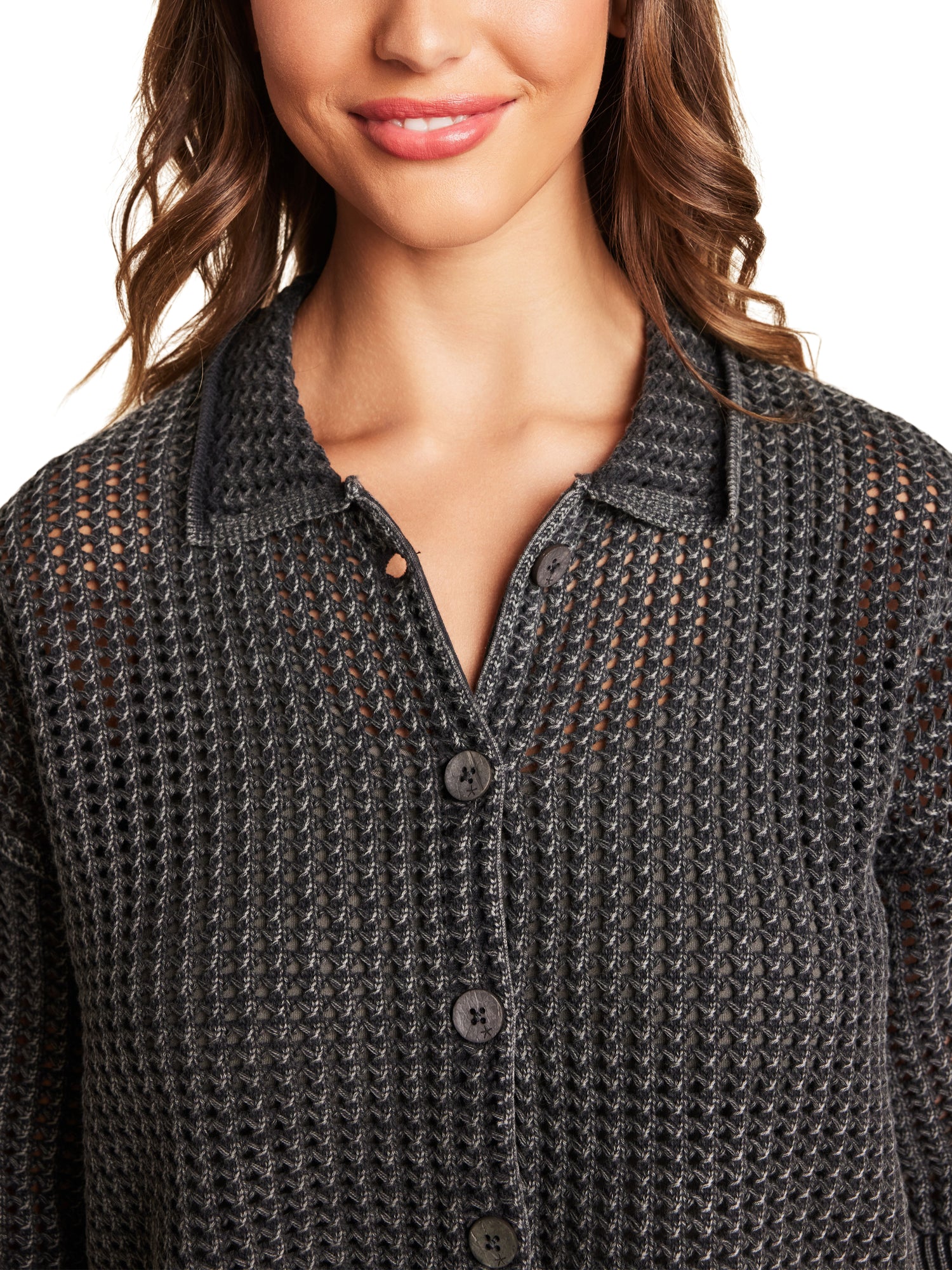 Womens | SunBleached Buttoned Short Sleeve | Faded Black