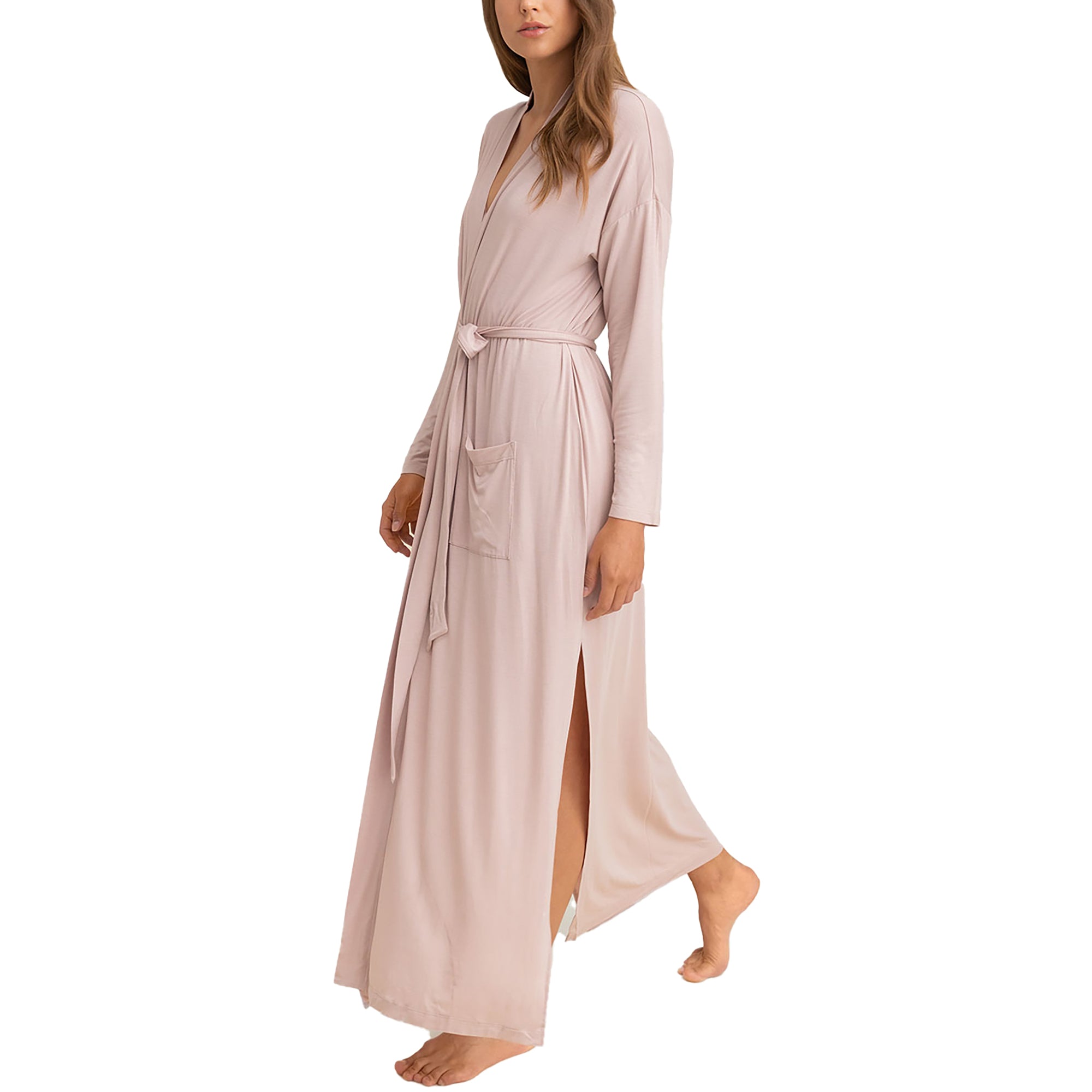 Luxe Milk Jersey Women's Duster Robe | Faded Rose