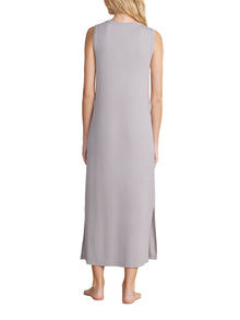 Womens | Malibu Collection Ultra Soft Rib Tank Dress | Pewter