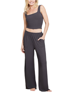 Womens | Malibu Collection Ultra Soft Rib Cropped Tank | Carbon