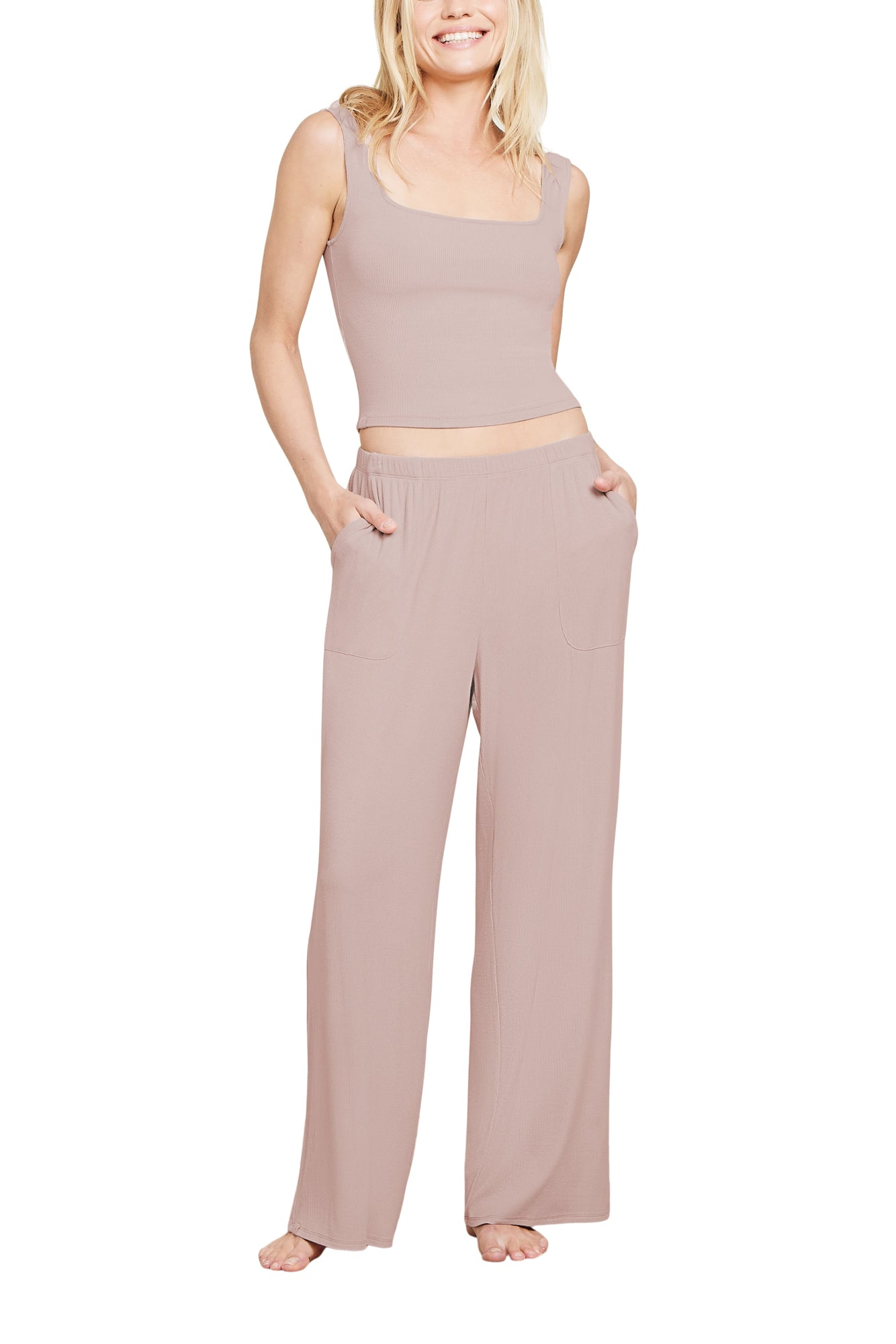 Womens | Malibu Collection Ultra Soft Rib Cropped Tank | Willow