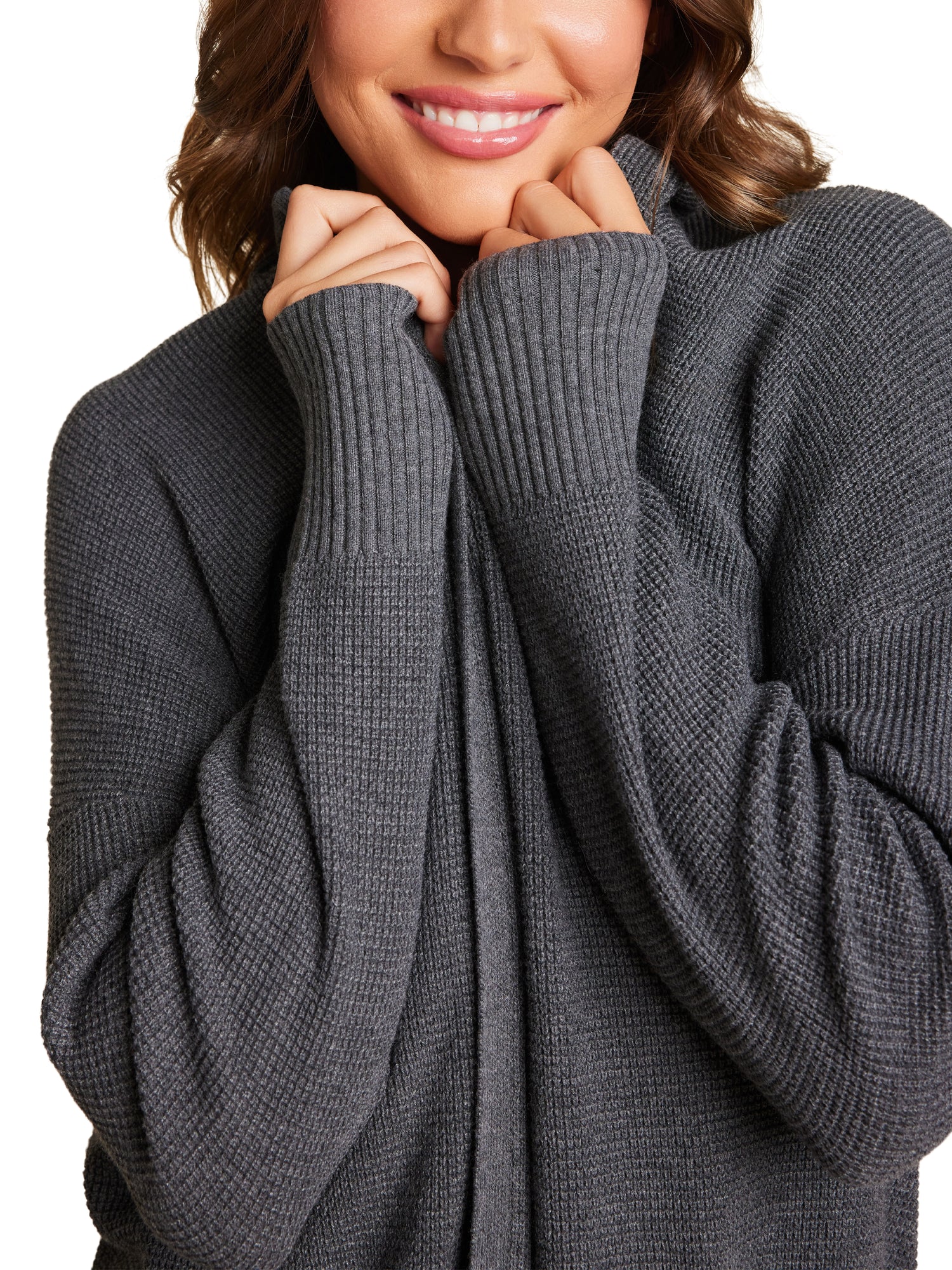 Womens | Luxeblend Waffle Knit Cardigan | Anchor