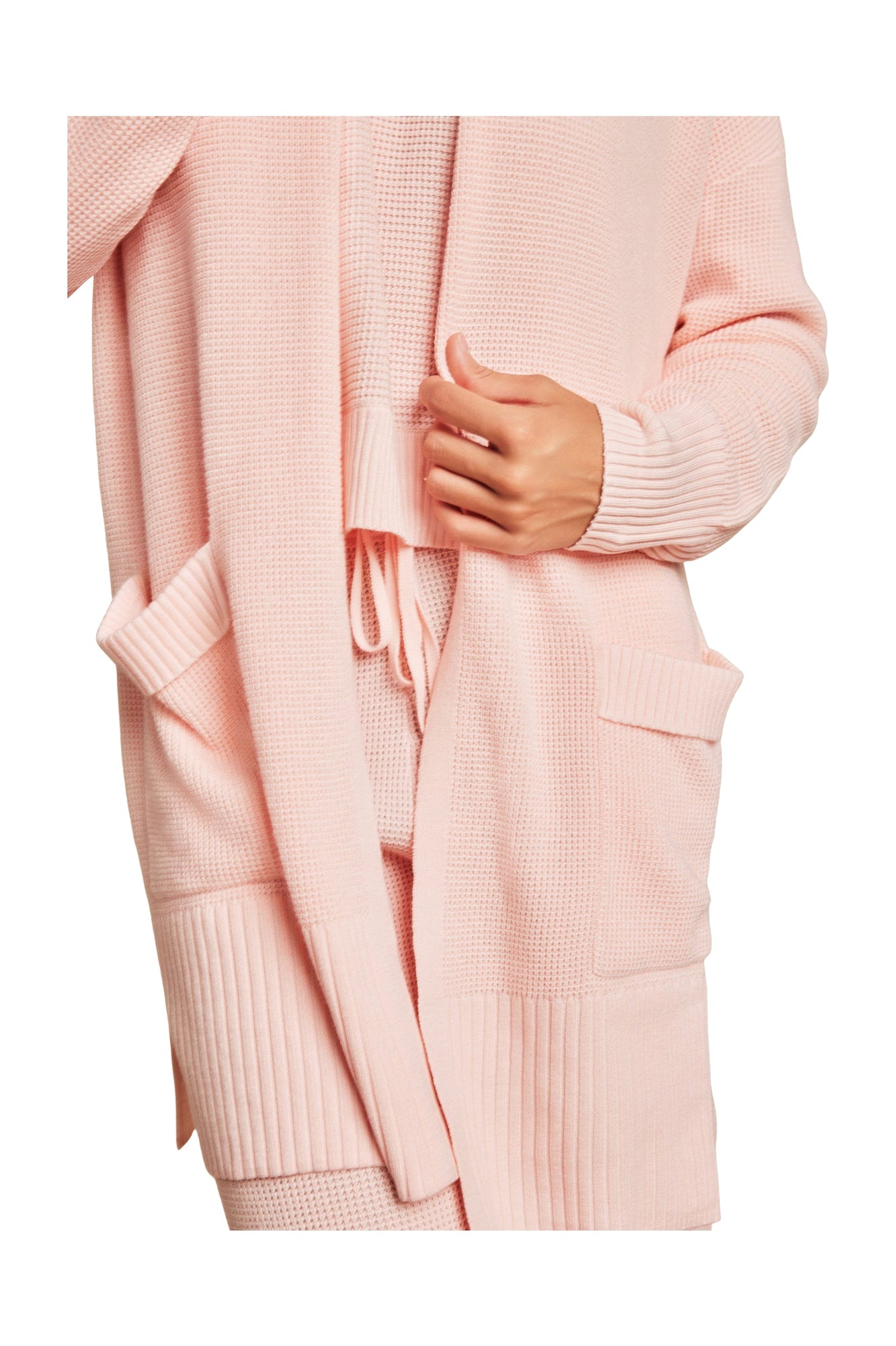 Womens | Luxeblend Waffle Knit Cardigan | Bella Pink