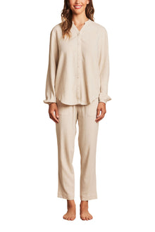 Womens | Linen Blend Blouse | Heather Bisque