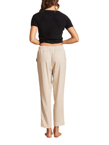 Womens | Linen Blend Pant | Heather Bisque