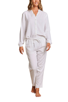 Womens | Linen Blend Pant | White