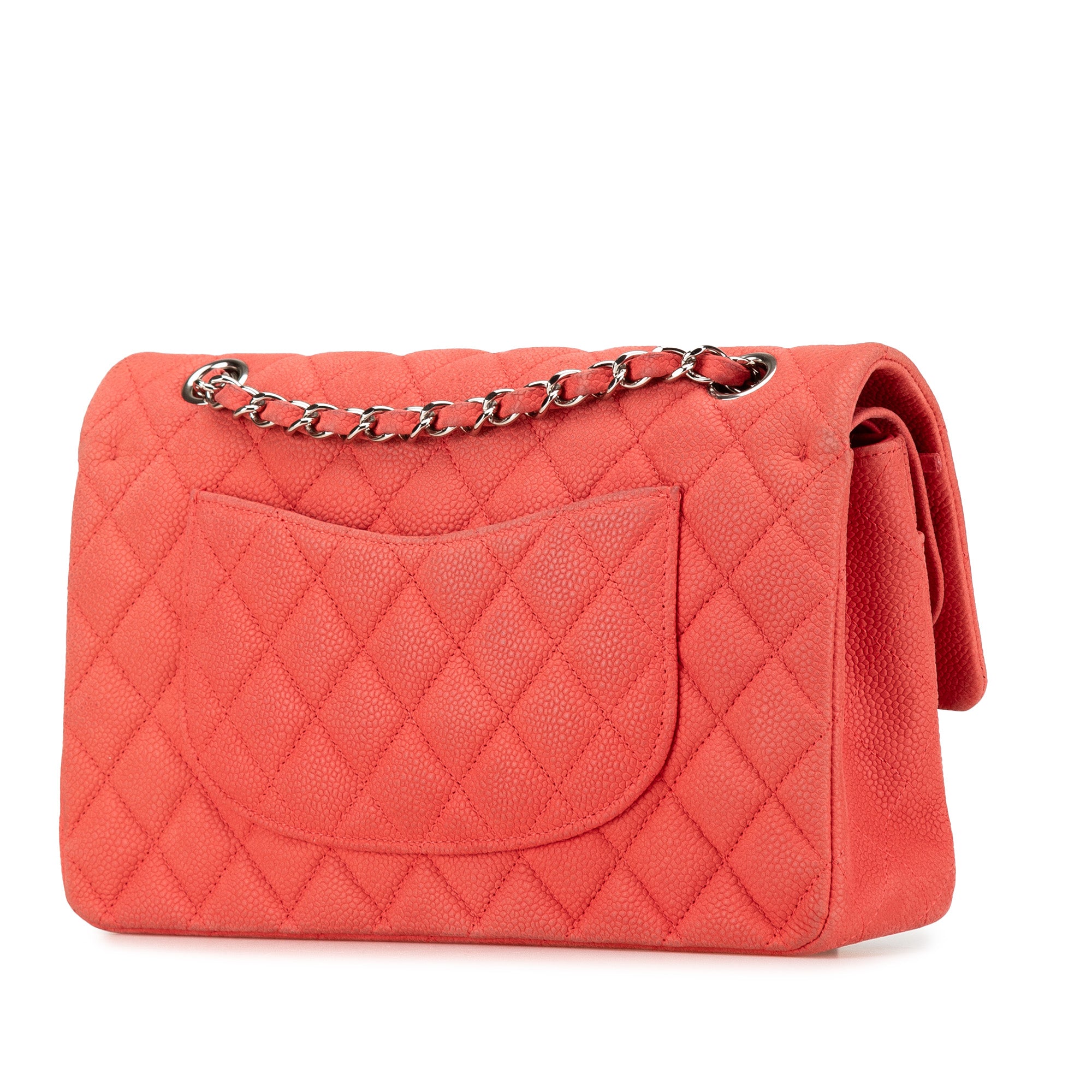 Chanel | Pre-Owned Medium Classic Caviar Double Flap | Pink/Strawberry