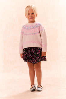 Girls Billie Cotton Floral Skirt | Pink Noir