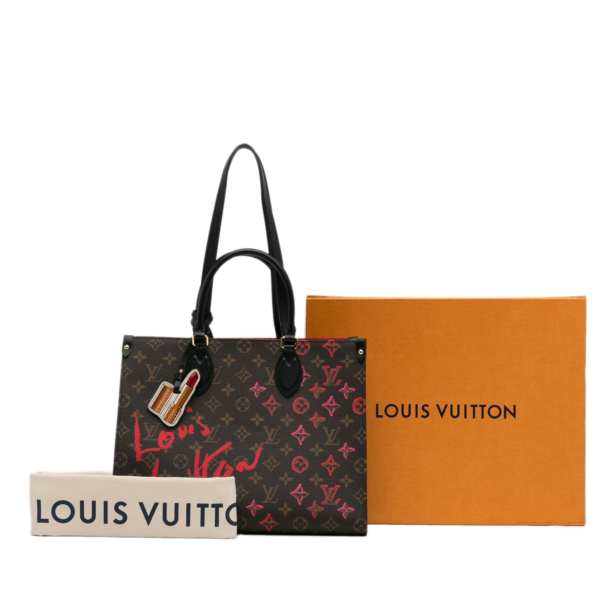 Louis Vuitton Pre-Owned Limited Edition Monogram Fall In Love OntheGo Tote MM | Women | Brown