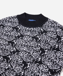 Black | Varick Tapestry Mockneck Sweater