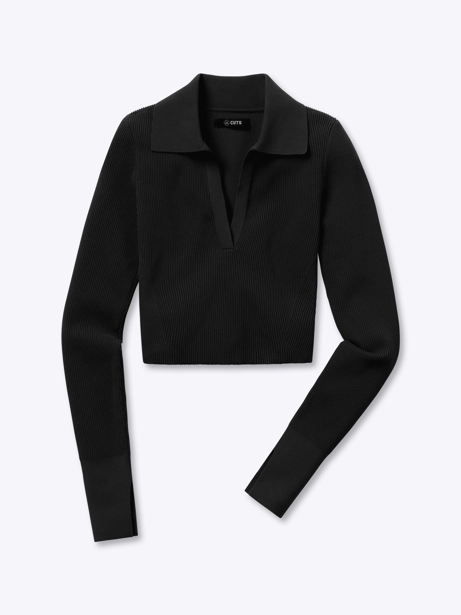 Womens | Coreflex Long Form-Fitting Sleeve Polo | Black