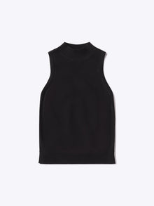 Womens | Portofino Sleeveless Classic-Fit Mock Neck | Black