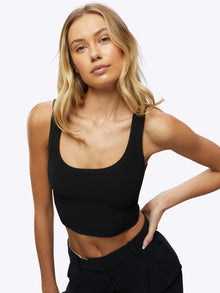 Womens | Coreflex Form-Fitting Cropped Tank | Black