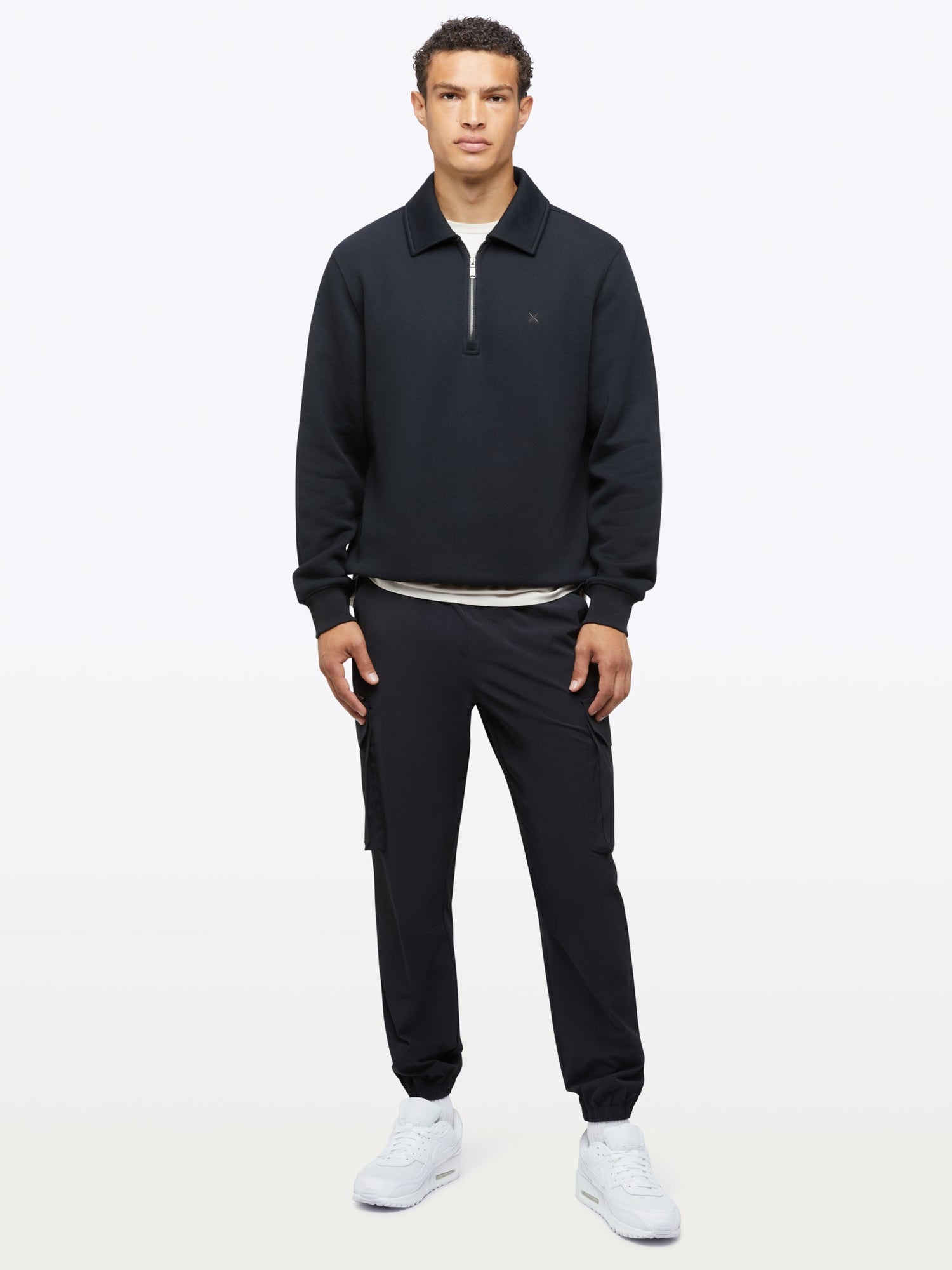 Mens | Divine Classic-Fit Fleece Q-Zip | Black