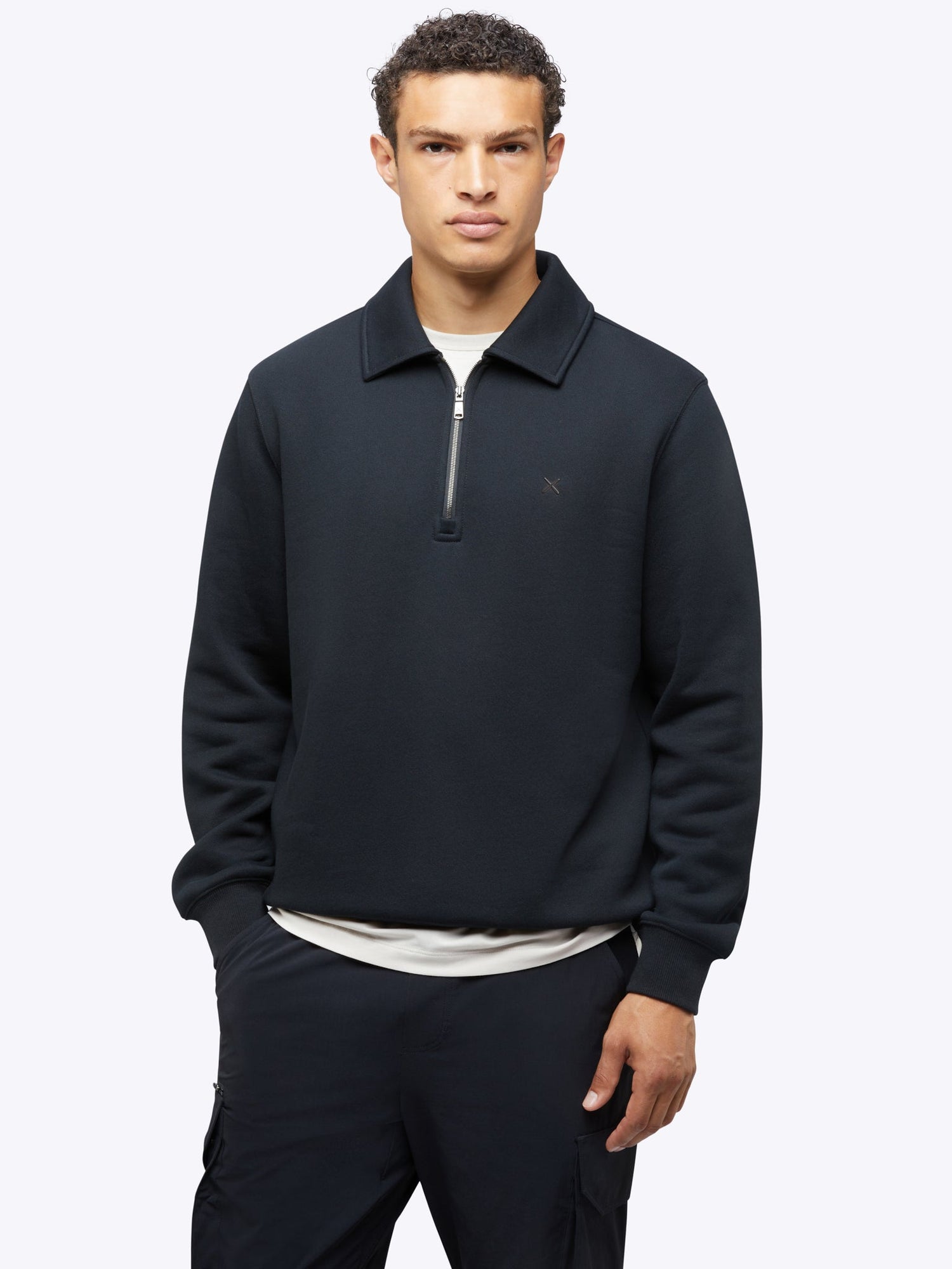 Mens | Divine Classic-Fit Fleece Q-Zip | Black