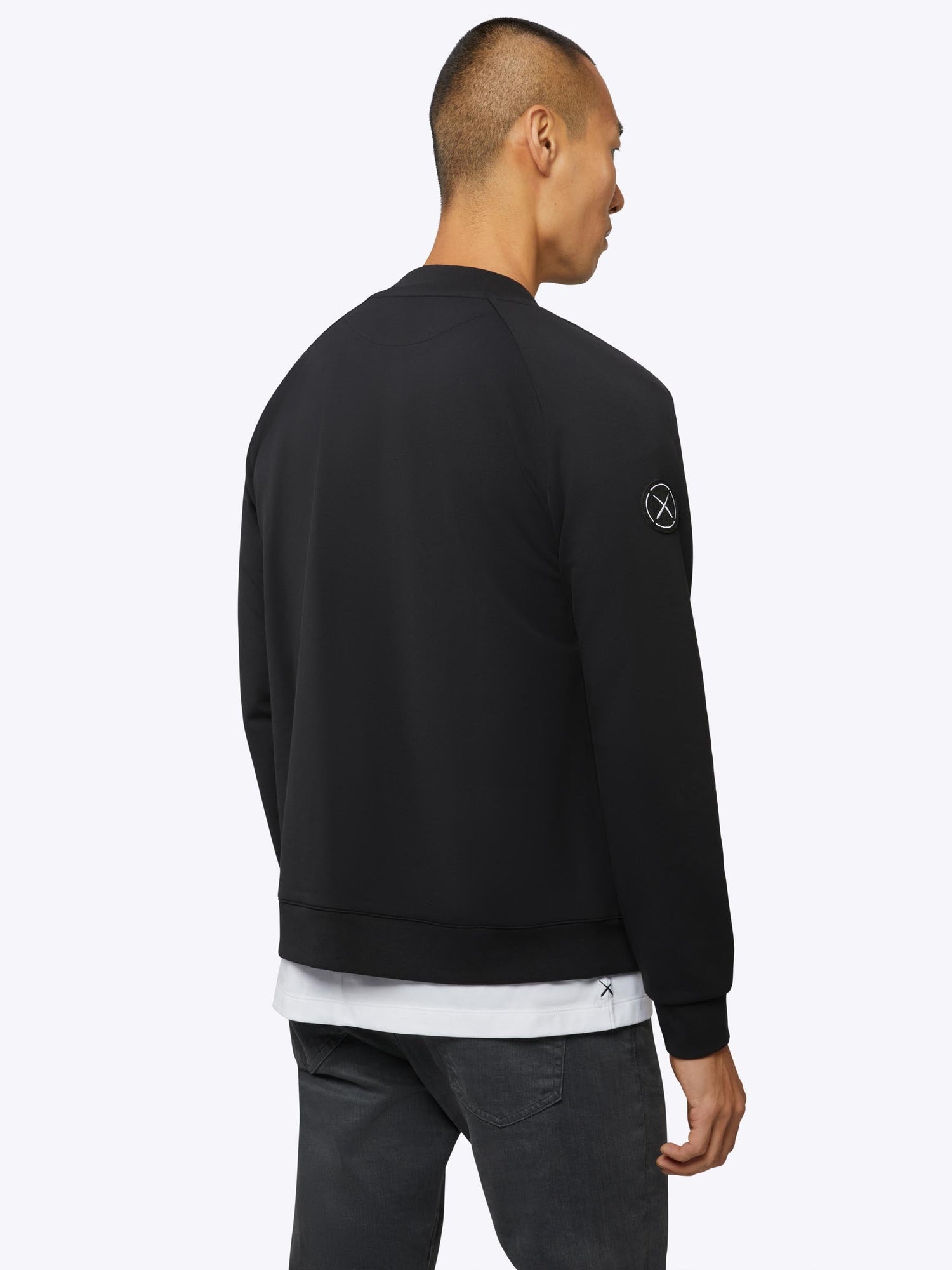 Varsity Hyperloop Bomber | Black w/ White Thread