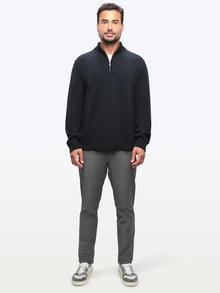 Mens | Odyssey Classic-Fit Sweater Q-Zip | Black