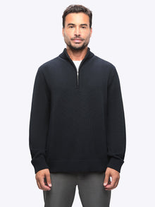 Mens | Odyssey Classic-Fit Sweater Q-Zip | Black