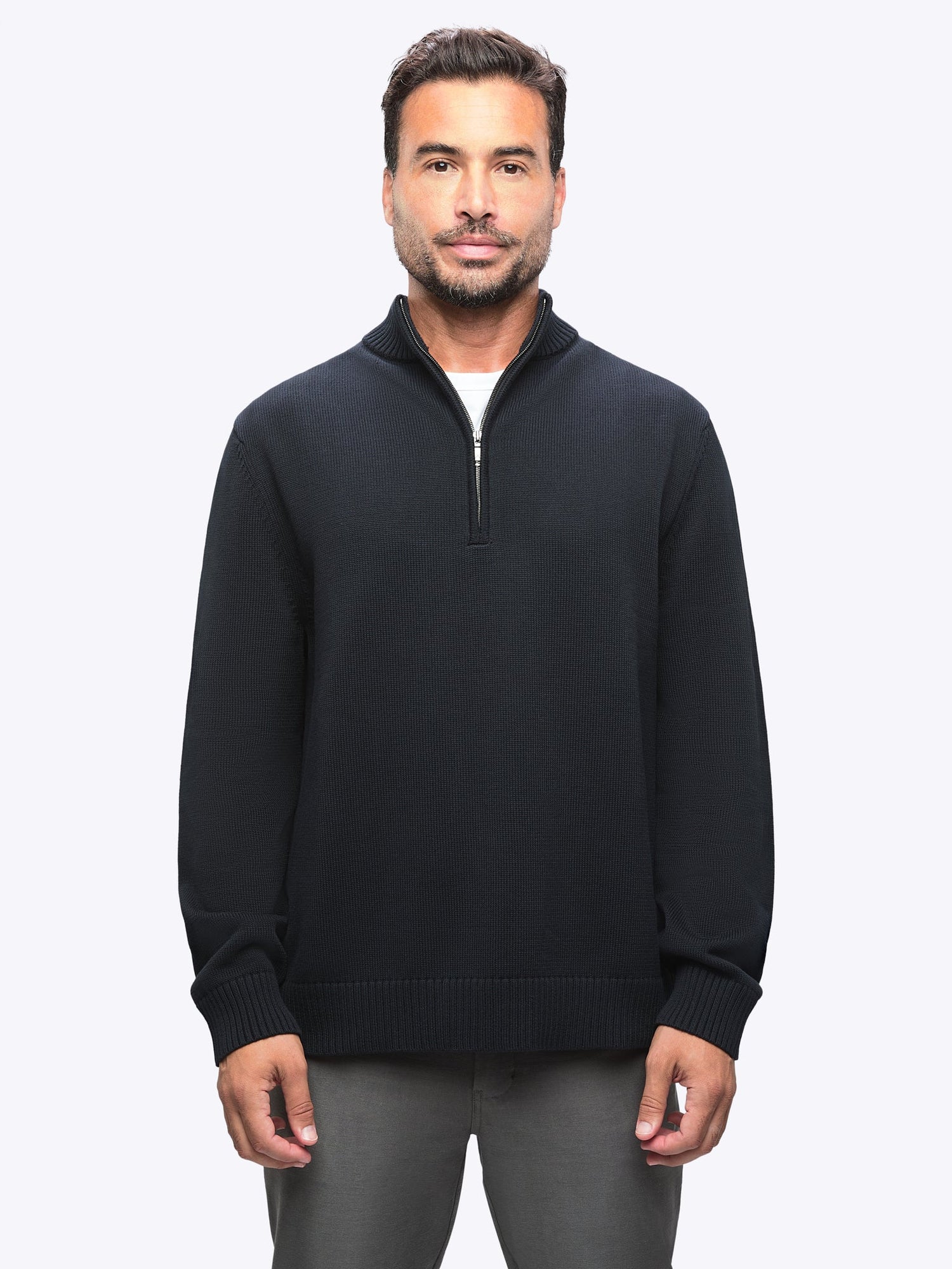Mens | Odyssey Classic-Fit Sweater Q-Zip | Black