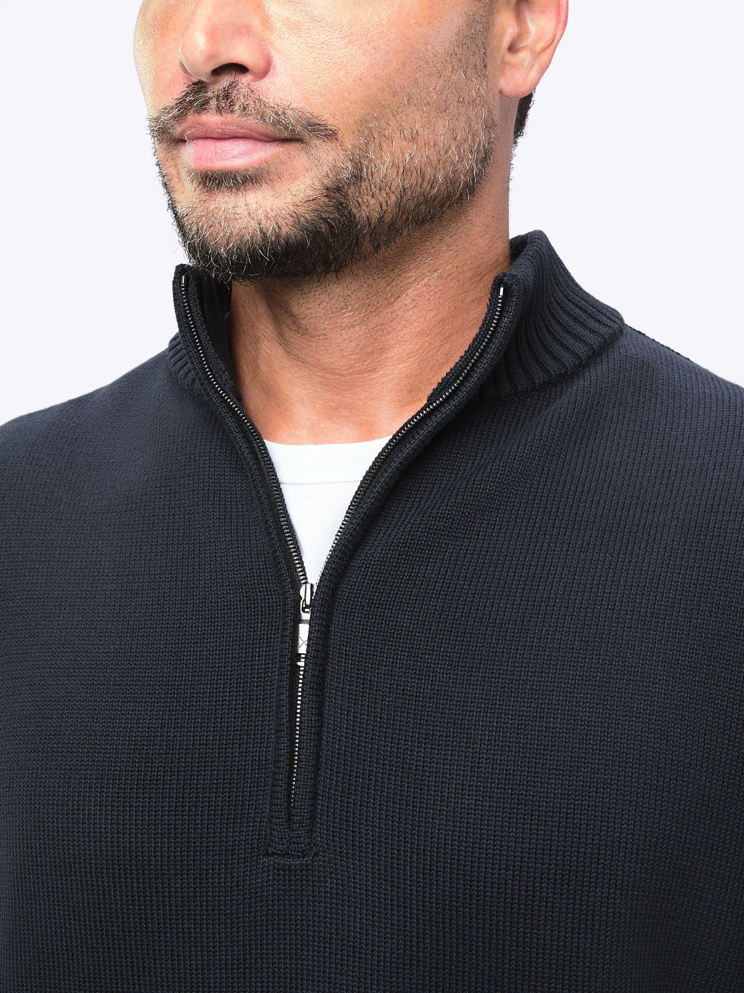 Mens | Odyssey Classic-Fit Sweater Q-Zip | Black