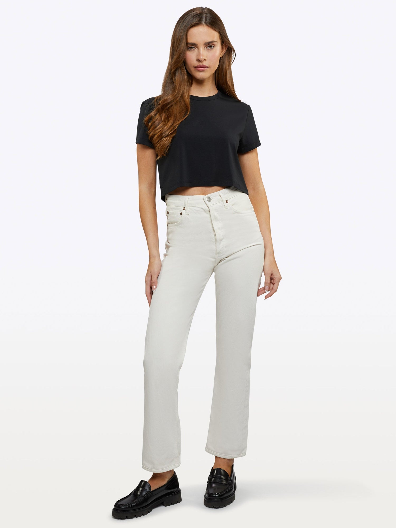 Womens | Almost Friday Classic-Fit PYCA Pro Tee Cropped | Black