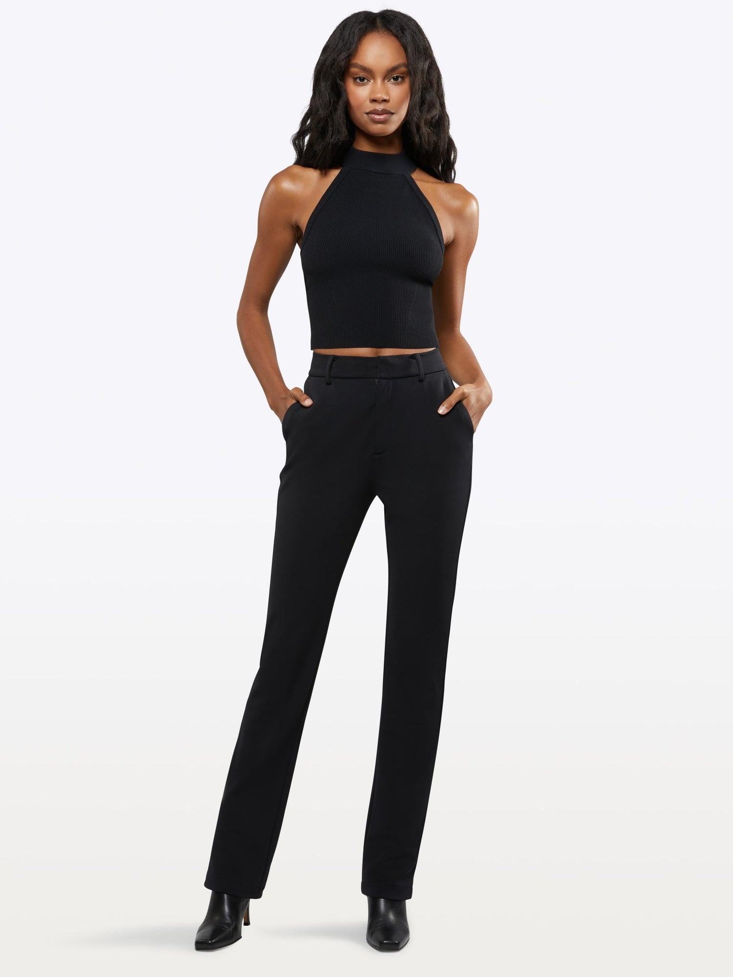 Womens | Statement Slim-Fit Pant | Black