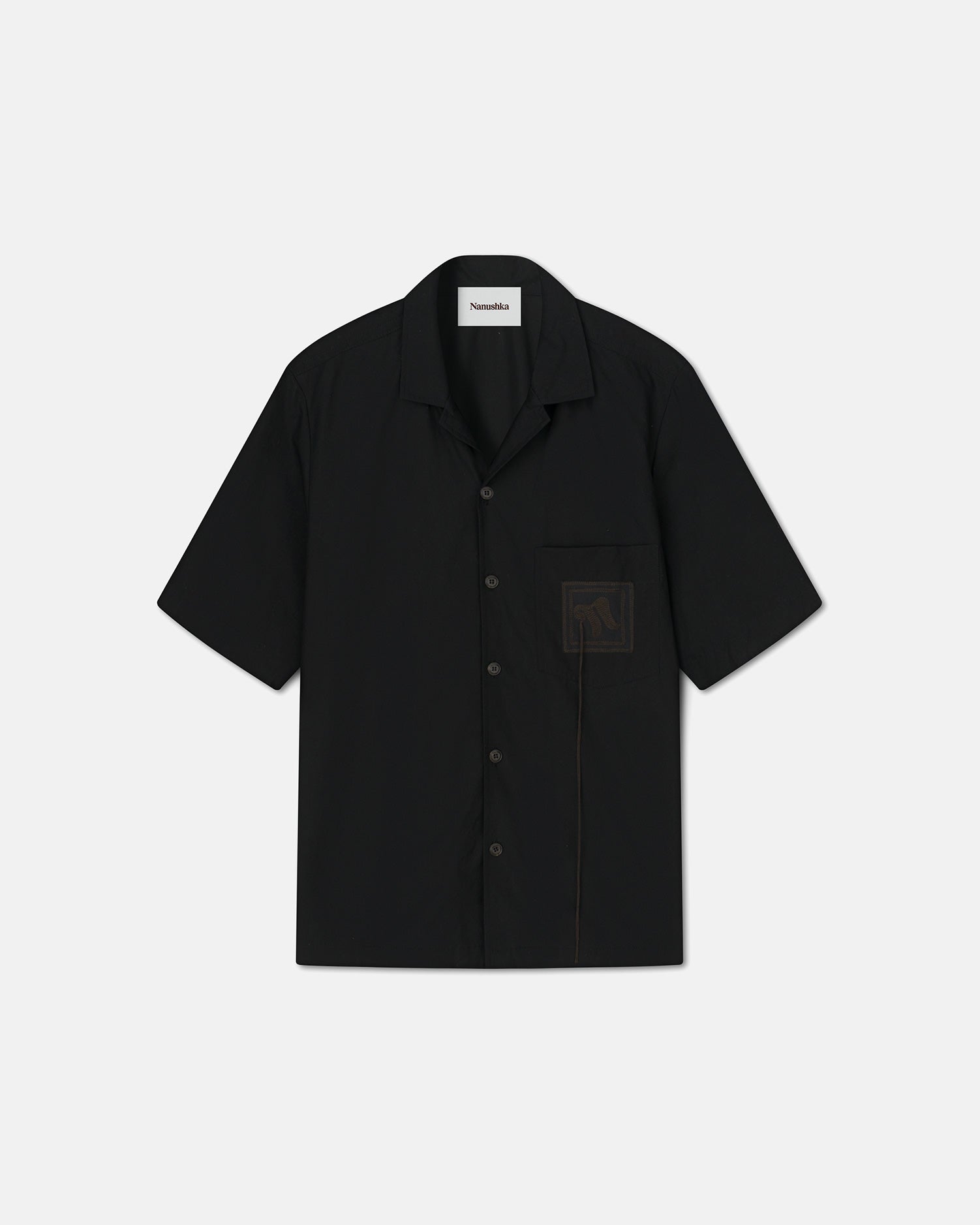 Bodil Short-Sleeve Shirt | Off Black