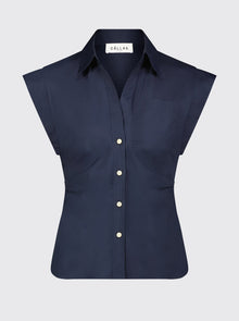 Brando Sleeveless Shirt | Navy