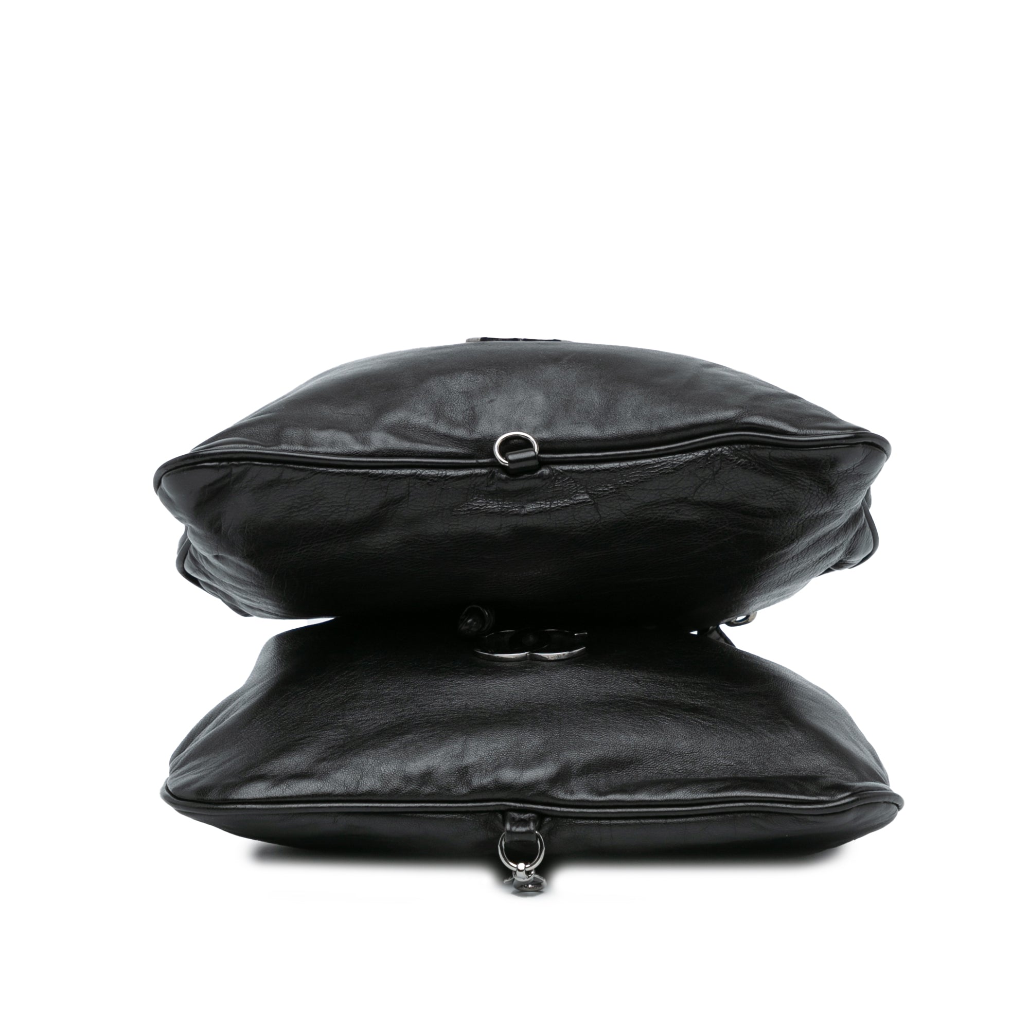 Chanel | Pre-Owned CC Calfskin Dual Twin Chain Handbag | Black