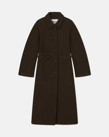 Brogan Felted Wool Coat | Dark Green