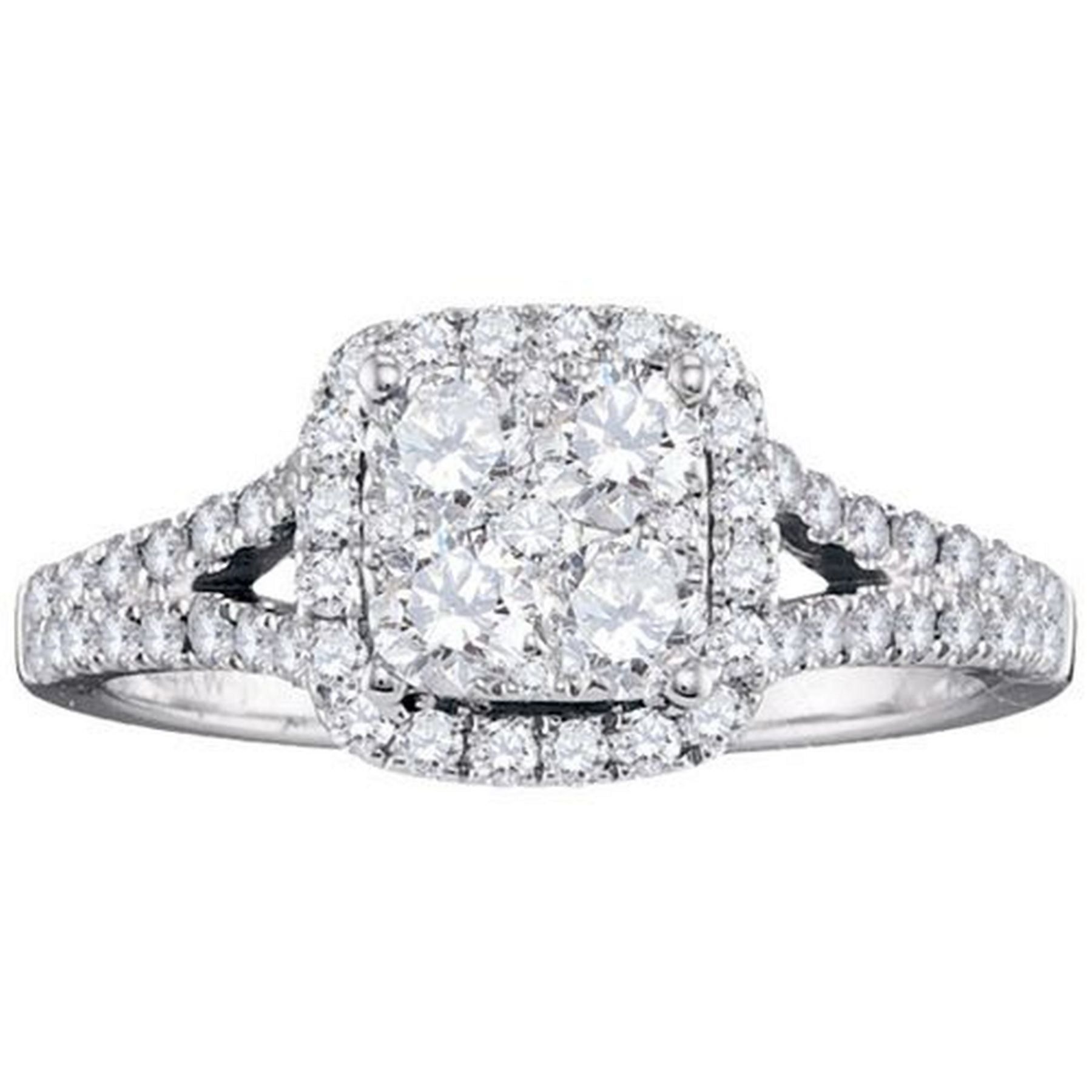 1.00 CT Round Natural Diamond | Fashion Ring | 14K White Gold | I Color | I1 Clarity