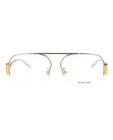 Bottega Veneta Aviator Metal Optical Frames | Gold