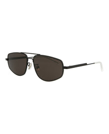 Bottega Veneta Aviator Metal Sunglasses | Black