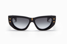 Womens | B - Muse Sunglass | Black - Yellow Gold | Dark Grey Gradient