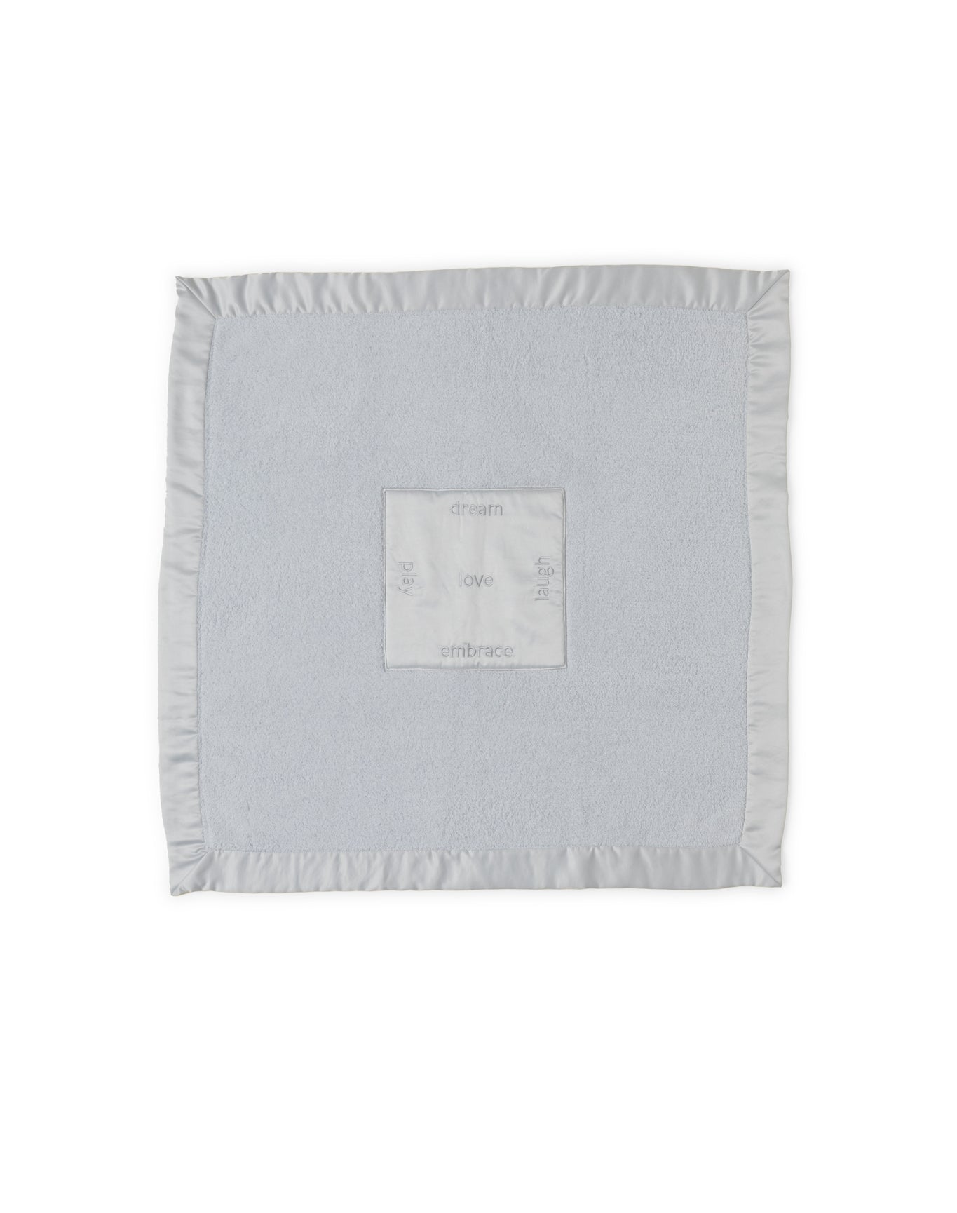 Baby | CozychicSatin Trim Receiving Blanket 30" X 30" | Blue