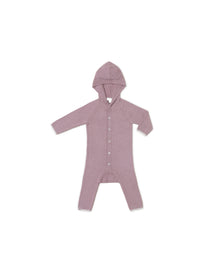 Baby | Cozychic Light Hooded Onesie | Teaberry-Pearl