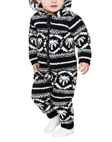Baby | Cozychic Malibu Fair Isle Snow Suit | Black-Cream
