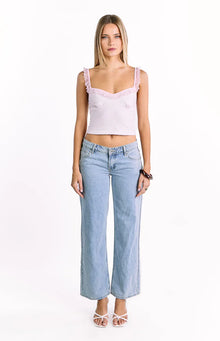 Bambi Frill Top | Pink and White Polka Dot