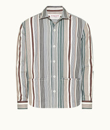 Barkley Jacquard Stripe Cotton Resort Overshirt Woven | Multi