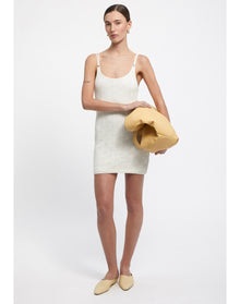 Barry | Lace Knit Mini Dress | White