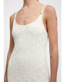 Barry | Lace Knit Mini Dress | White