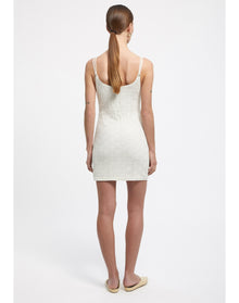 Barry | Lace Knit Mini Dress | White