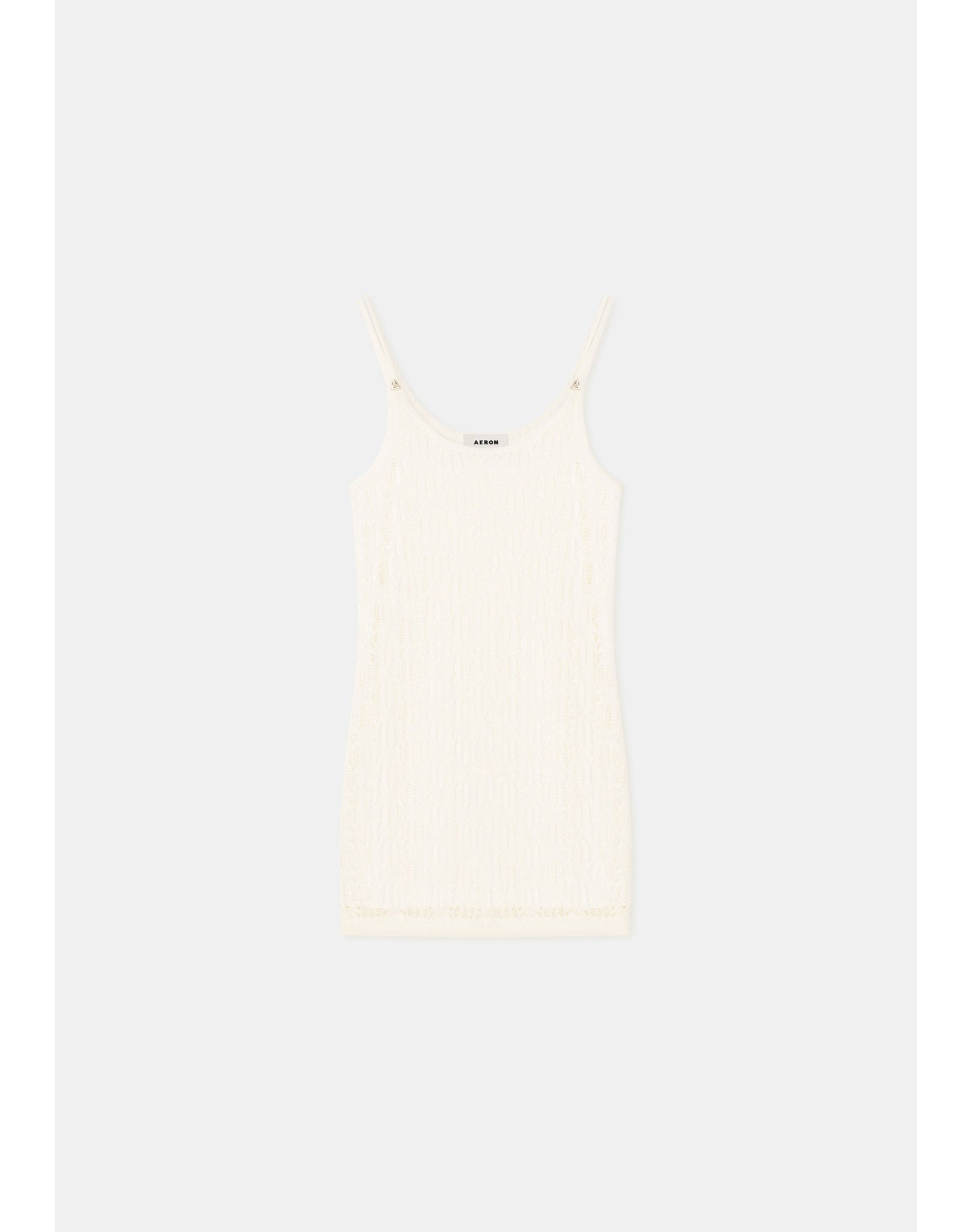 Barry | Lace Knit Mini Dress | White