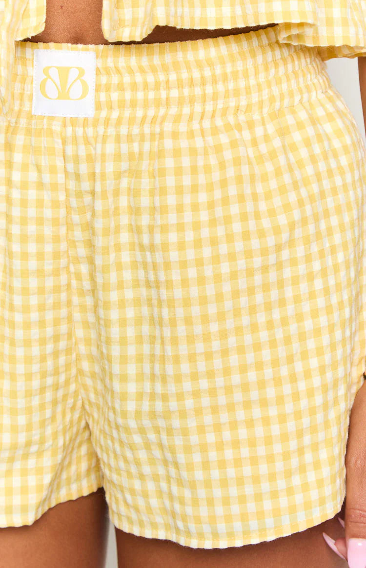 Baxter Gingham Shorts | Yellow