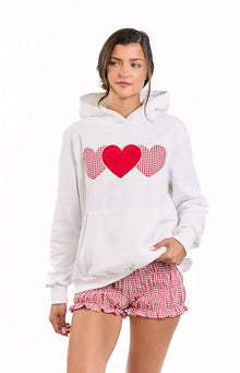 Beginning Heart Hoodie | White And Red