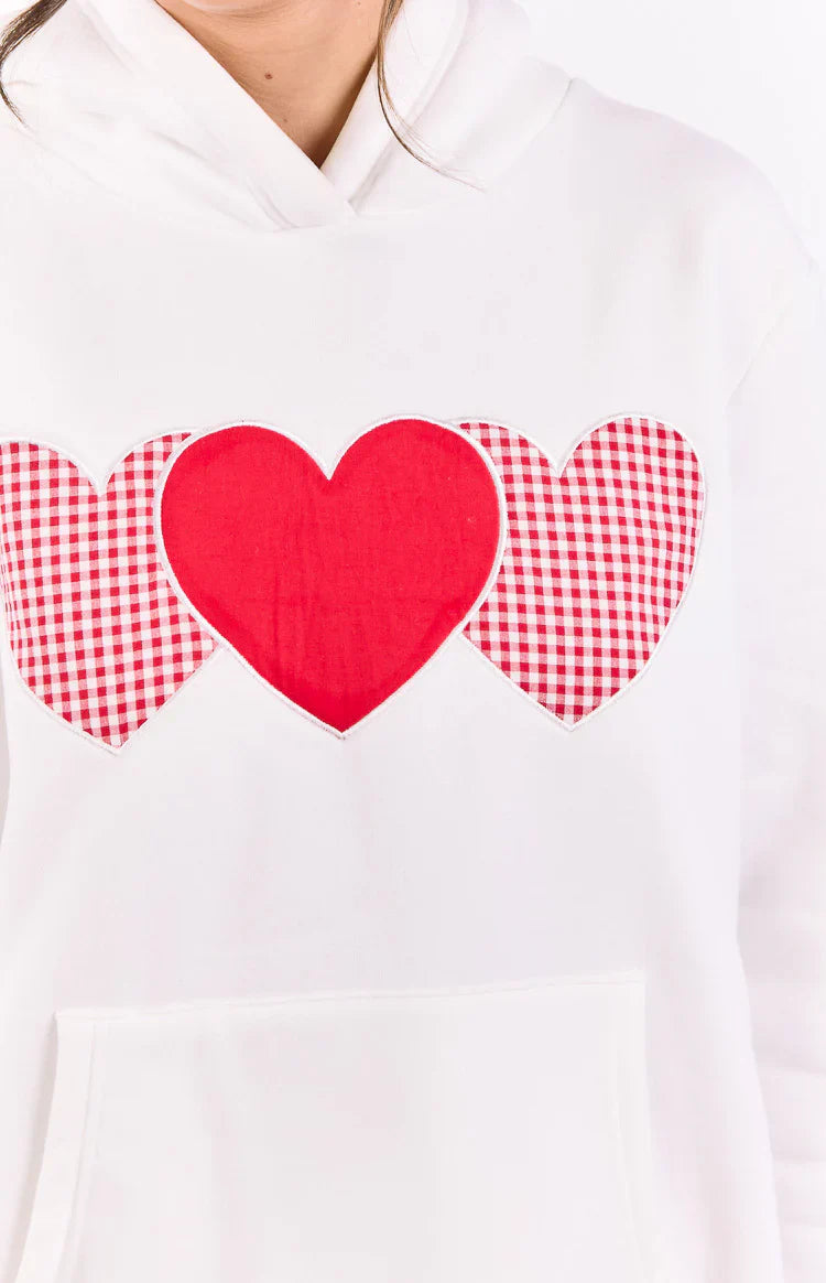 Beginning Heart Hoodie | White And Red