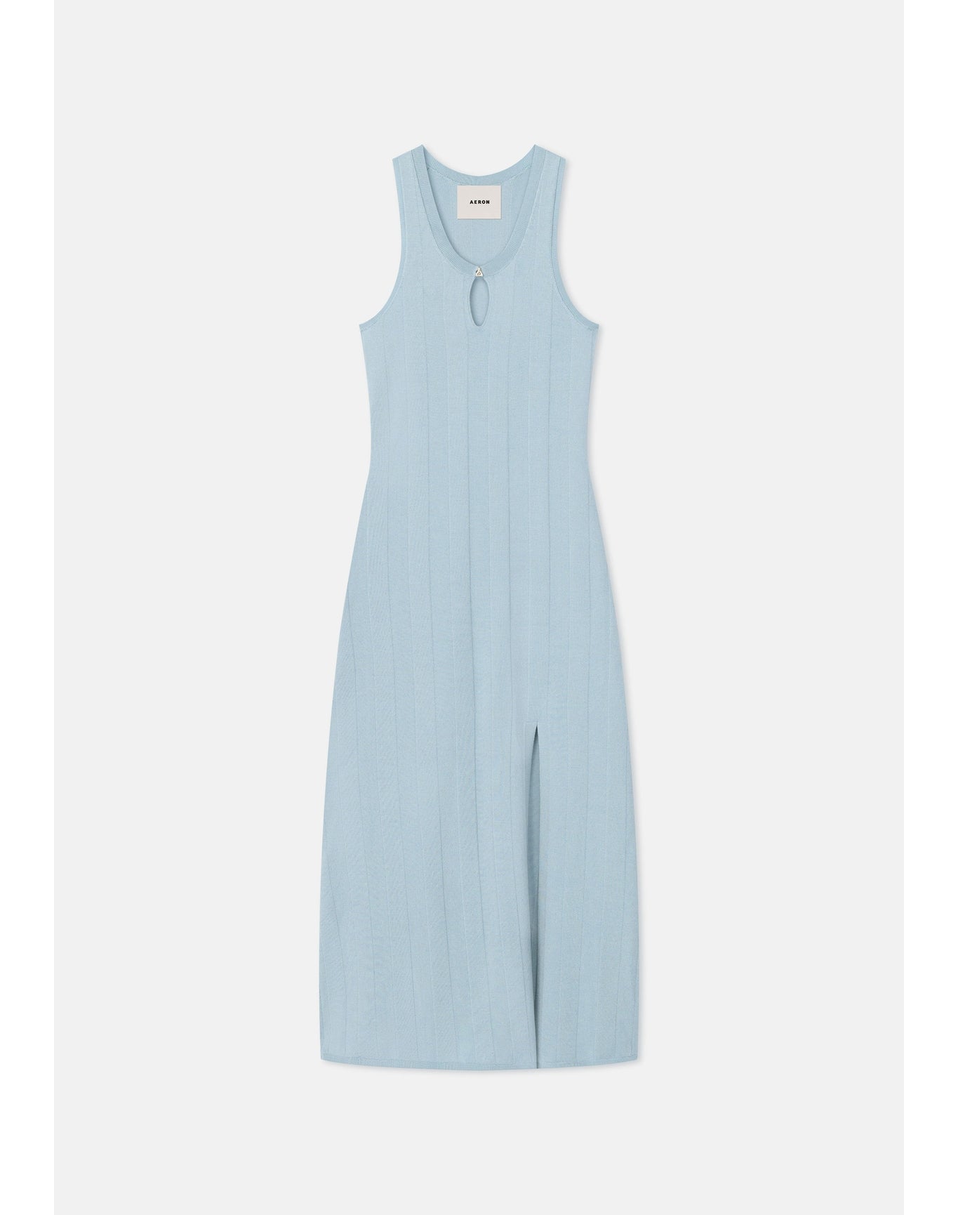 Belle | Extrafine Merino Wool Maxi Dress | Ice Blue
