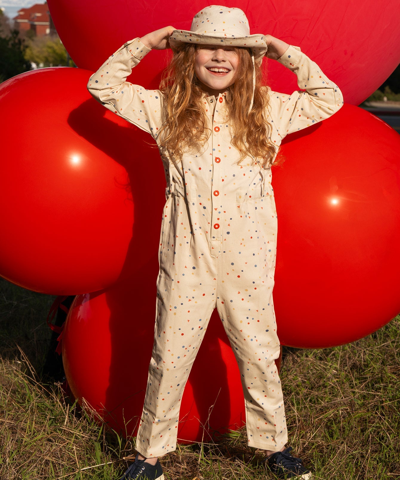 Kids Unisex | Bennie Jumpsuit | White/Multi