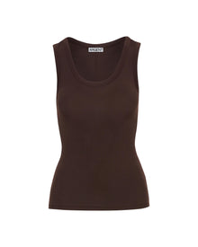 Benson Tank in Matte Jersey | Chocolate