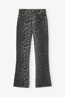 Betzy Jeans in Grey Leopard Print | Gray Pinstripe
